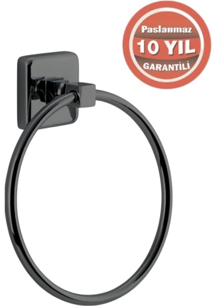 Paslanmaz Pirinç Kumru Yuvarlak Havluluk Mat Siyah modelleri