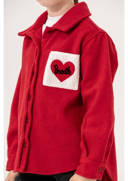 Kız Çocuk Triko Cepli Gömlek 3130 modelleri