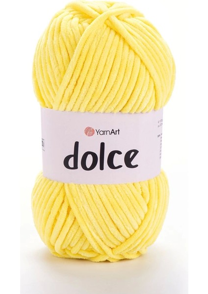 Dolce - Kadife El Örgü ipi SARI-851