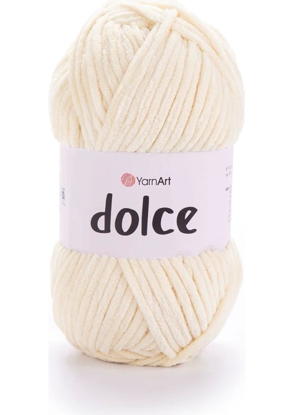 Dolce - Kadife El Örgü ipi KREM-783