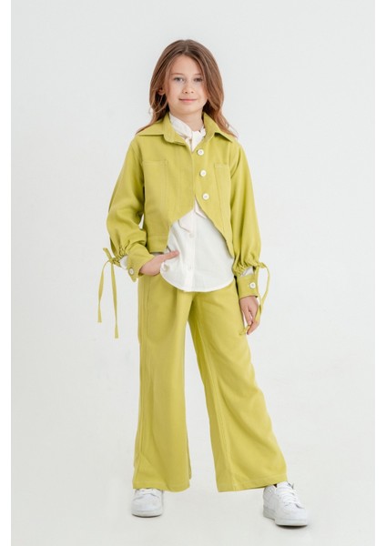 Kız Çocuk Zıt Dikişli Üçlü Takım 4410