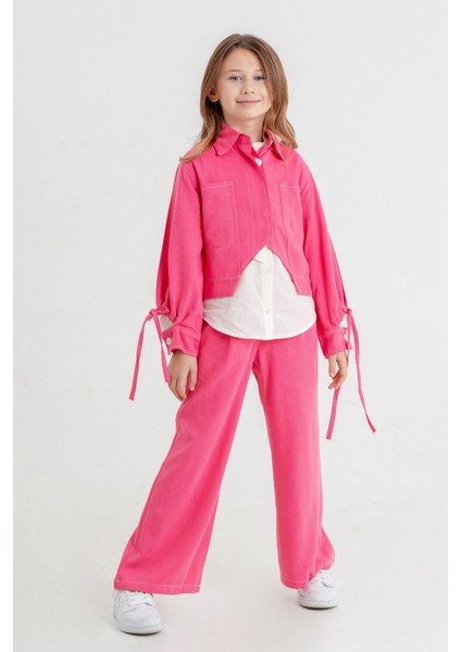 Kız Çocuk Zıt Dikişli Üçlü Takım 4410