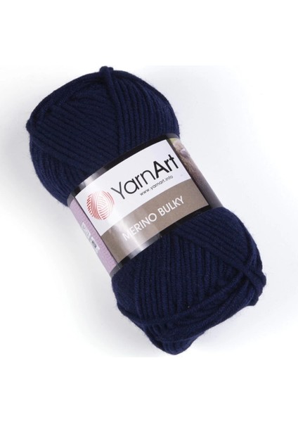 Merıno Bulky - El Örgü Ipi LACIVERT-583