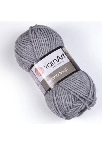 Merıno Bulky - El Örgü ipi Açık GRI-0282