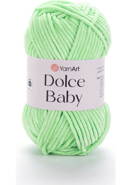 Dolce Baby - Kadife, Bebek El Örgü ipi YEŞİL-850