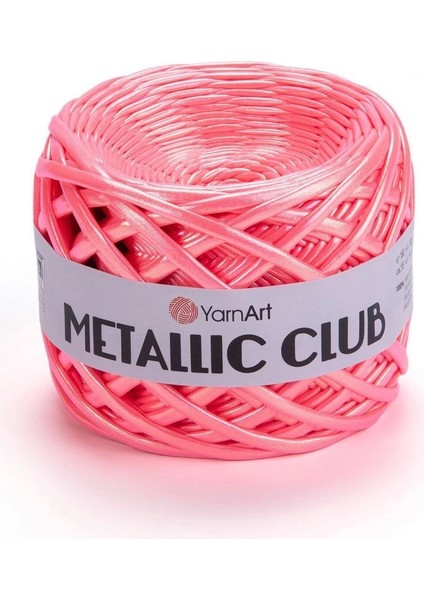 Metallıc Club - Örgü Ipi Fosforlu PEMBE-8123