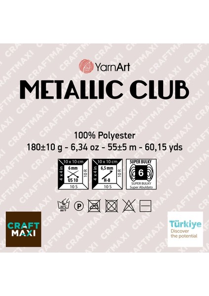 Metallıc Club - Örgü ipi 8118-SAKS Mavisi fiyatları
