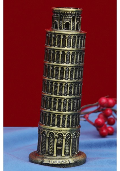 Pisa Kulesi Italyan Yapısı Dekoratif Biblo Metal Özel Eskitmeli Heykel fiyatları