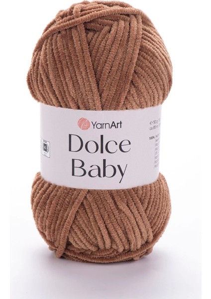Dolce Baby - Kadife, Bebek El Örgü ipi KAHVERENGİ-765