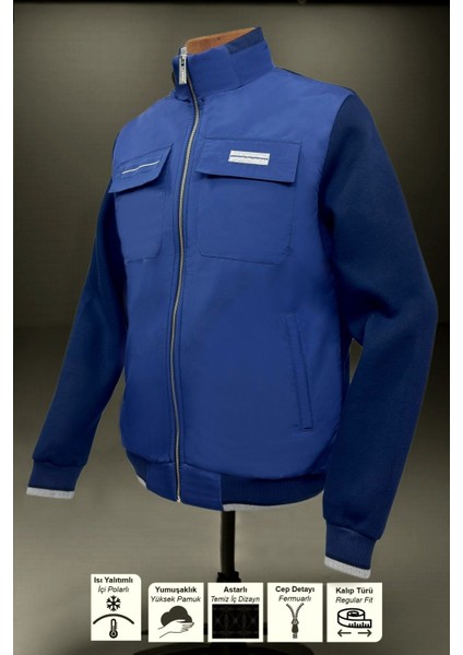 Erkek Kışlık Ceket Içi Polarlı Paraşüt Kumaş Detaylı Kapaklı Cepler Fermuarlı Yan Cepler fiyatları