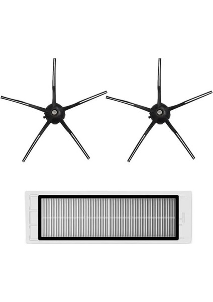 Roborock S5 Max, S6, S6 Pure, S6 Max V Beyaz Robot Süpürge Uyumlu 3'lü Yedek Parça Seti