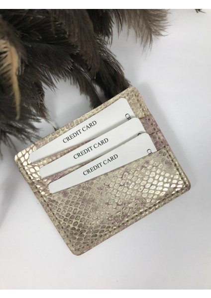 Kartlık Bej - Rose Yılan Desenli Hakiki Deri Kadın Model modelleri