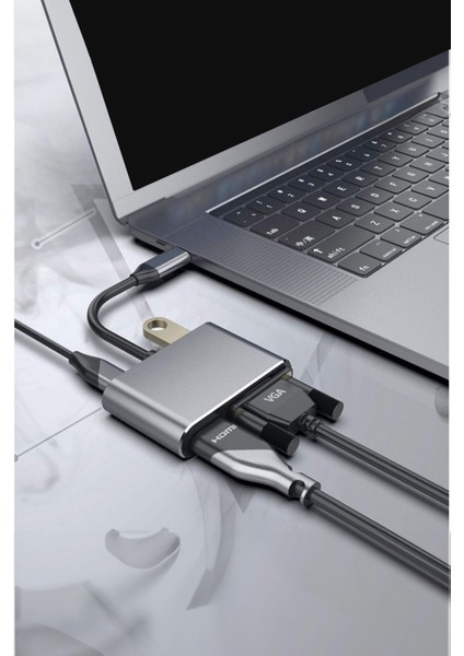 5in1 Type-C USB 3.1 HDMI Çevirici Dönüştürücü Hub. 4K UHD Fullhd modelleri