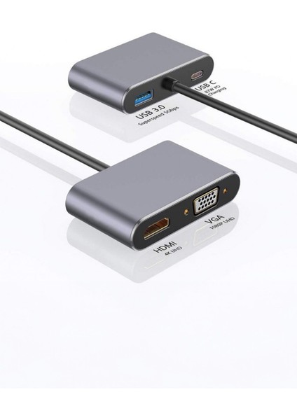 5in1 Type-C USB 3.1 HDMI Çevirici Dönüştürücü Hub. 4K UHD Fullhd fiyatları