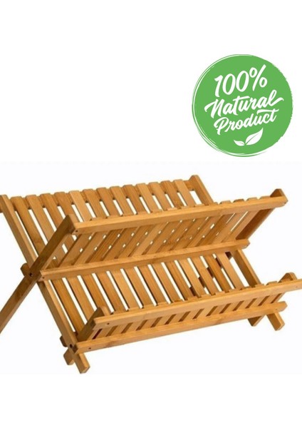 Bambu Katlanabilir-Antibakteriyel-Tabaklık Bulaşıklık