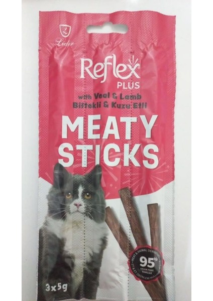 Plus Meaty Sticks Biftekli Ve Kuzu Etli Kedi Ödül Çubuk (3x5gr) 15 gr (Stt:06/2026) fiyatları