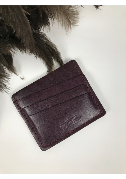 Kartlık Mürdüm Renk Hakiki Deri Unisex modelleri