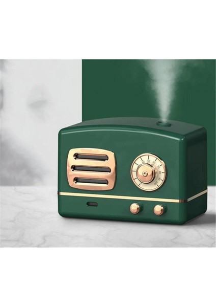 Retro Tarzı 200ML Mini Hava Nemlendirici ve Aroma Difüzörü - Radyo Görünümlü Buhar Makinesi