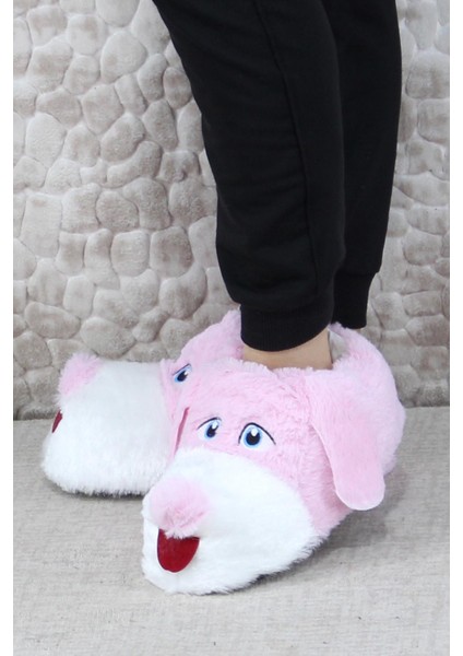 Sevimli Köpek Figürlü Peluş Panduf Hayvanlı Yumuşak Kadın Panduf modelleri