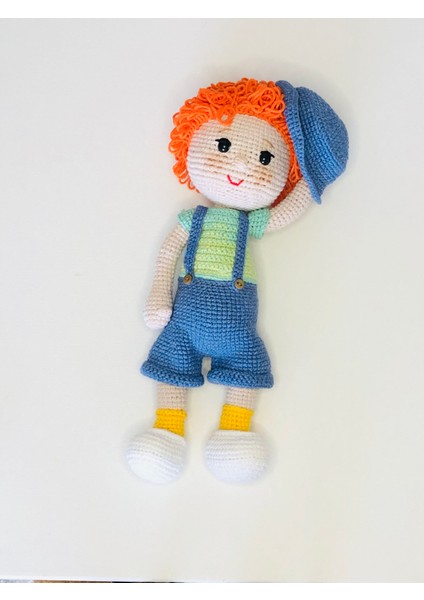 Portakal Çocuk Amigurumi Organik Oyuncak Erkek Bebek Turuncu Saçlı Orange Boy fırsatları
