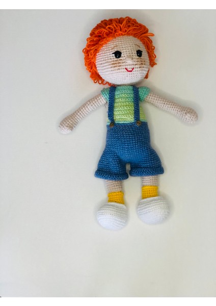 Portakal Çocuk Amigurumi Organik Oyuncak Erkek Bebek Turuncu Saçlı Orange Boy indirimleri