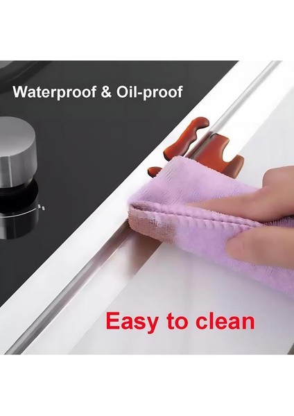 5 Metre x 3 cm Alüminyum Folyo Bant Lavabo Ocak Kenarı Su Sızdırmaz Yanmaz Boru Tamir Çatlak Bandı indirimleri