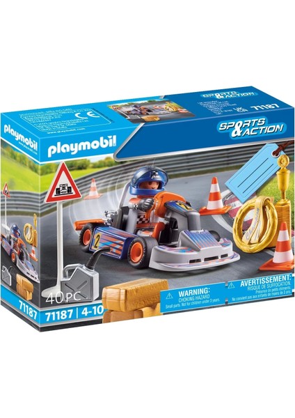Playmobıl Sports&action 71187 Yarış Arabası, Zafer Çelengi ve Daha Birçok Aksesuar Parçası Ile, 4 Yaşından Itibaren