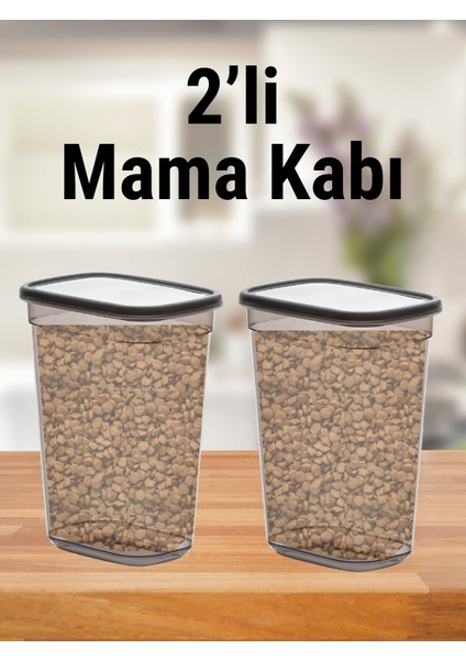 2’li Kedi ve Köpek Mama Kabı Seti – 3200 ml Kapasiteli Hava Geçirmez Tasarım