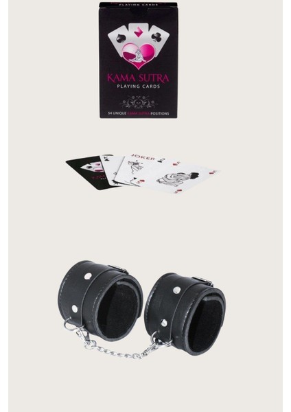 Mulvxbrf BRF02 Sexy Görselli Oyun Kartı Kama Sutra Siyah Kelepçe Set (Mulvix)