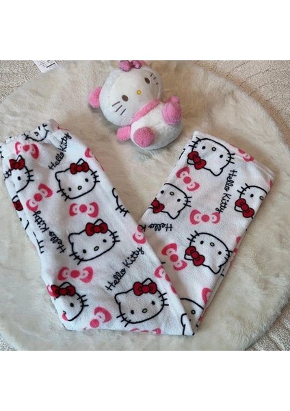 Peluş Kitty Oversize Eşofman Altı