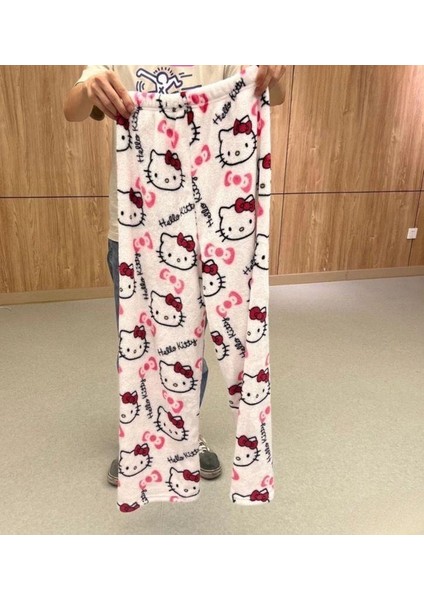 Peluş Kitty Oversize Eşofman Altı