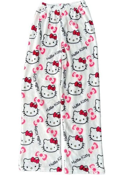 Peluş Kitty Oversize Eşofman Altı