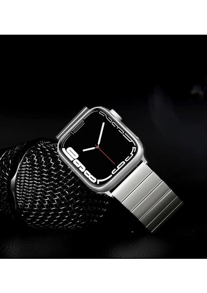 Apple Watch Ultra - 49MM Uyumlu Ayarlanır Metal Paslanmaz Çelik Kordon modelleri