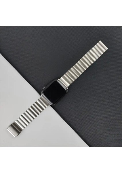 Apple Watch Ultra - 49MM Uyumlu Ayarlanır Metal Paslanmaz Çelik Kordon fırsatları