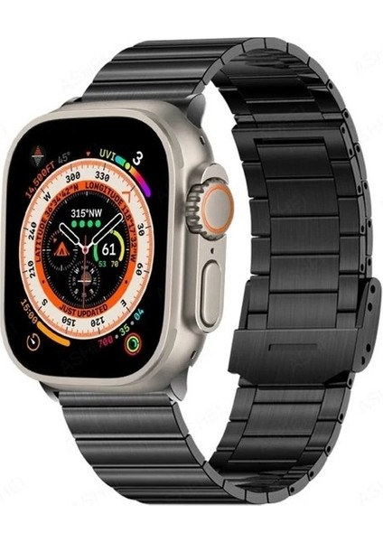 Apple Watch Ultra - 49MM Uyumlu Ayarlanır Metal Paslanmaz Çelik Kordon fiyatları