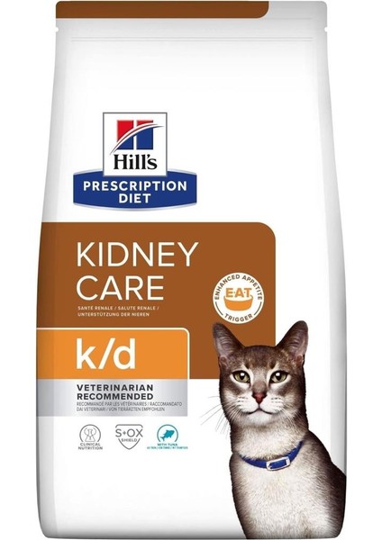 Prescription Diet Kidney Care K/d Ton Balıklı Kedi Kuru Maması 1.5 kg (STT:03/2025)