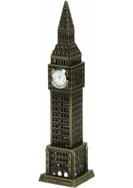 Antik Bronz Metal Eskitilmiş Vintage Görünümlü London Big Ben Kule Biblo fiyatları