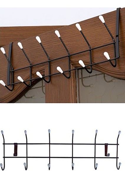 Amerikan Panel Kapı Askısı 6 Lı 12 x 50 cm Pratik Sağlam Askılık