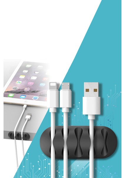 Yapışkanlı Kablo Düzenleyici Klips 3 Adet 721161