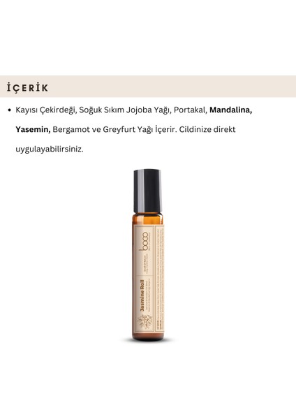 Yasemin Mandalina Uçucu Yağ Aromaterapi Roll, Cilt Serumu, Doğal Koku