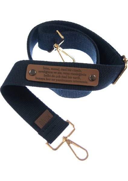 Lacivert Renk, Hediyelik Seçenek Kişiye Özel Crossbody Çanta Kayışı,200 Cm Uzunluğunda