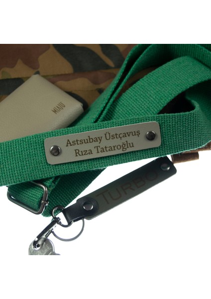 Yeşil Renk, İsminize Özel Üretilen, Çanta Kemeri, 160 Cm Boyunda, Adınıza Özel Hediyelik Askı fiyatları