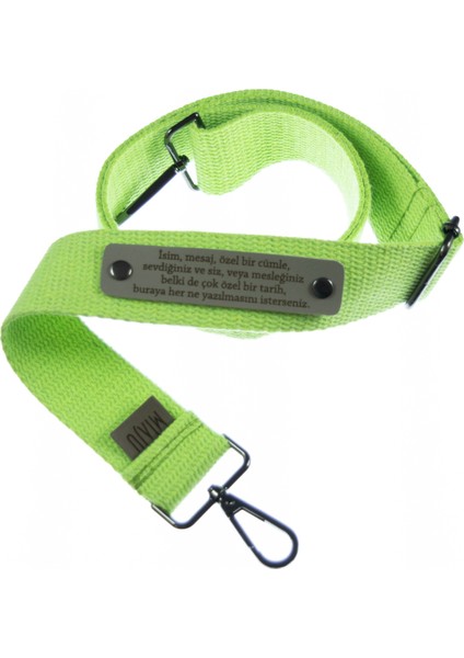 Neon Yeşil Renk, Renkli İş Analistleri İçin Kullanışlı Adınıza Özel Çanta Kayışı Tasarımı, 200 Cm fırsatları