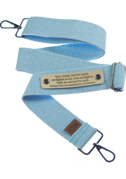 Açık Mavi Renk, Doktorlar İçin Özel Tasarımlı Kişiye Özel Şık Çanta Askısı, 160 Cm Şık Hediyelik