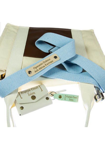Açık Mavi Renk, Doktorlar İçin Özel Tasarımlı Kişiye Özel Şık Çanta Askısı, 160 Cm Şık Hediyelik fiyatları