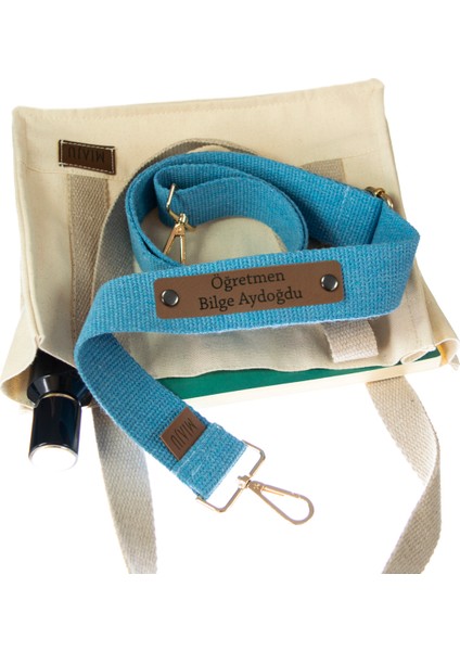 Mavi Renk, Anneler Için Özel Hediye Tasarımı, Şık 220 cm Çanta Omuz Askısı, Isme Özel Tasarım fiyatları