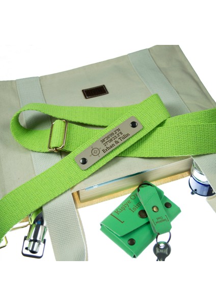 Neon Yeşil Renk, Kişiye Özel Crossbody Çanta Askısı, 180 Cm Ayar Tokalı Pamuklu Uzun Çanta Kayışı fırsatları