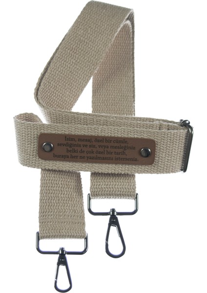 Sütlü Kahve Renk, Hediyelik Seçenek Kişiye Özel Uzun Çanta Kayışı, 180 Cm Dayanıklı Kullanım