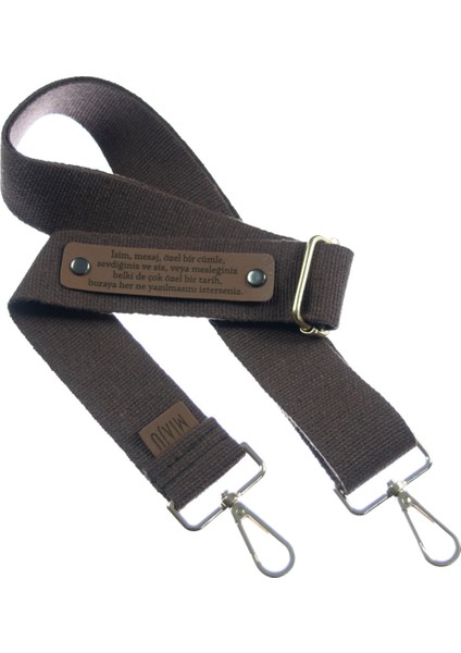 Koyu Kahve Renk, Seyahat Tutkunlarına Özel, Kişiye Özel Pamuklu Ve Ayarlanabilir 140 Cm Omuz Askısı