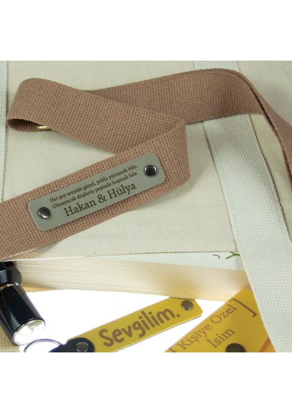 Açık Kahve Renk, Şık Tasarımlı Adınıza Özel Crossbody Çanta Omuz Askısı, 120 Cm Tasarım Hediyelik fiyatları